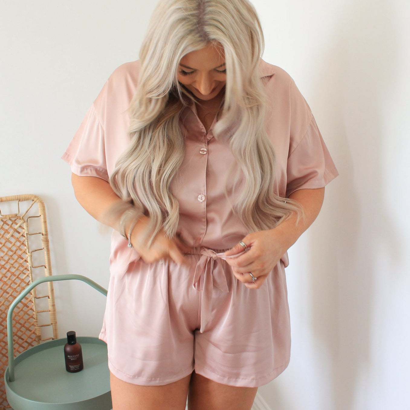 Minimalist Short PJs with Pockets - PRINT ON FRONT