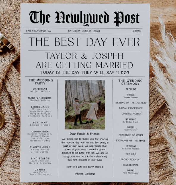 Newly Wed Post (10 pack) - Wedding Newspapers