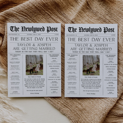 Newly Wed Post (10 pack) - Wedding Newspapers