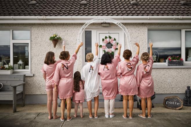 Deluxe Bridal Party Package (Robe, PJs, Flute, Deluxe Fluffy Slippers, Giftbox)