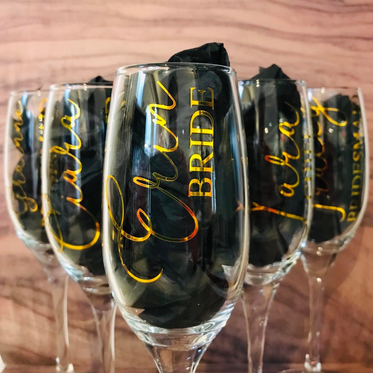 Wedding Party Champagne Flutes