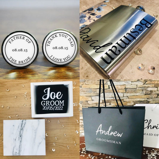 Gift Set - Cufflinks, Socks, Hip-flask and Giftbag