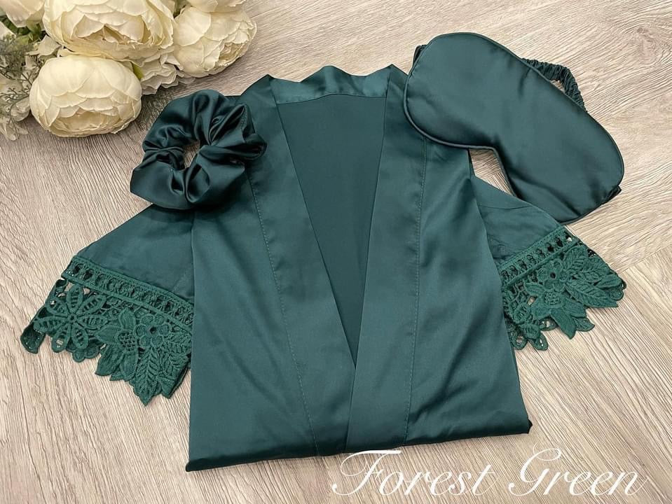 Kids Lace Trim Robe