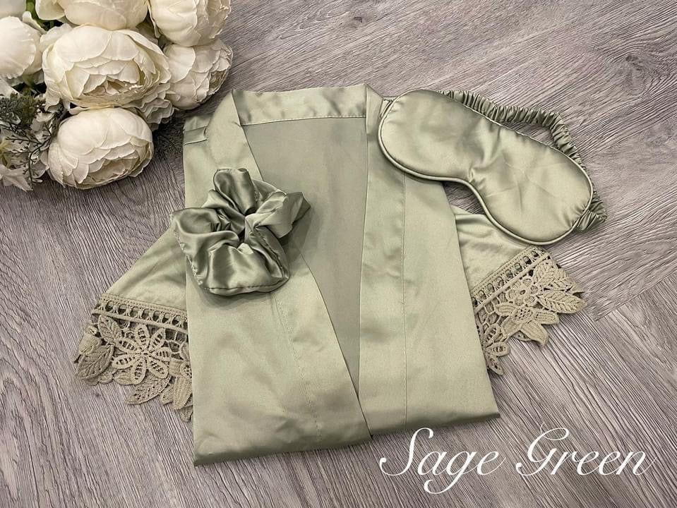 Kids Lace Trim Robe