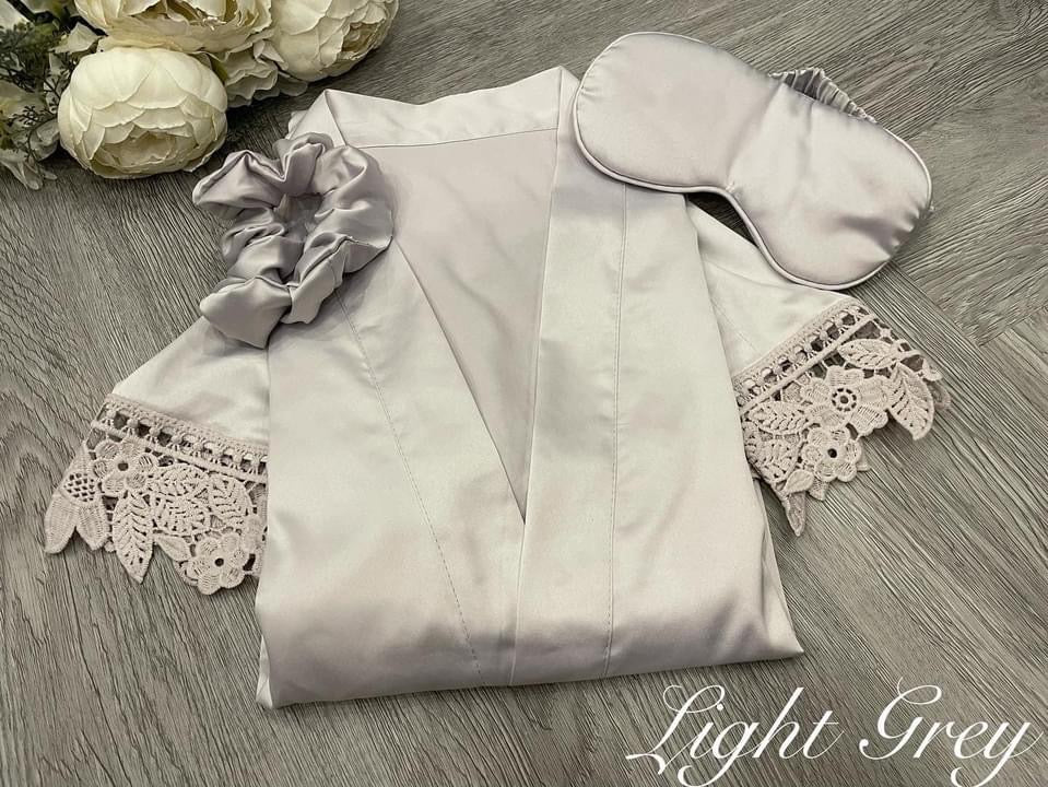 Kids Lace Trim Robe